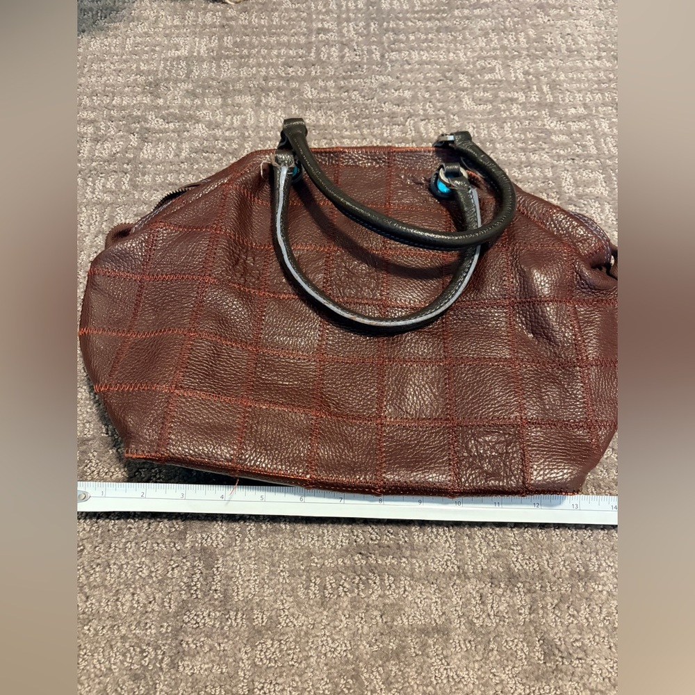 Elegant Brown Leather Satchel